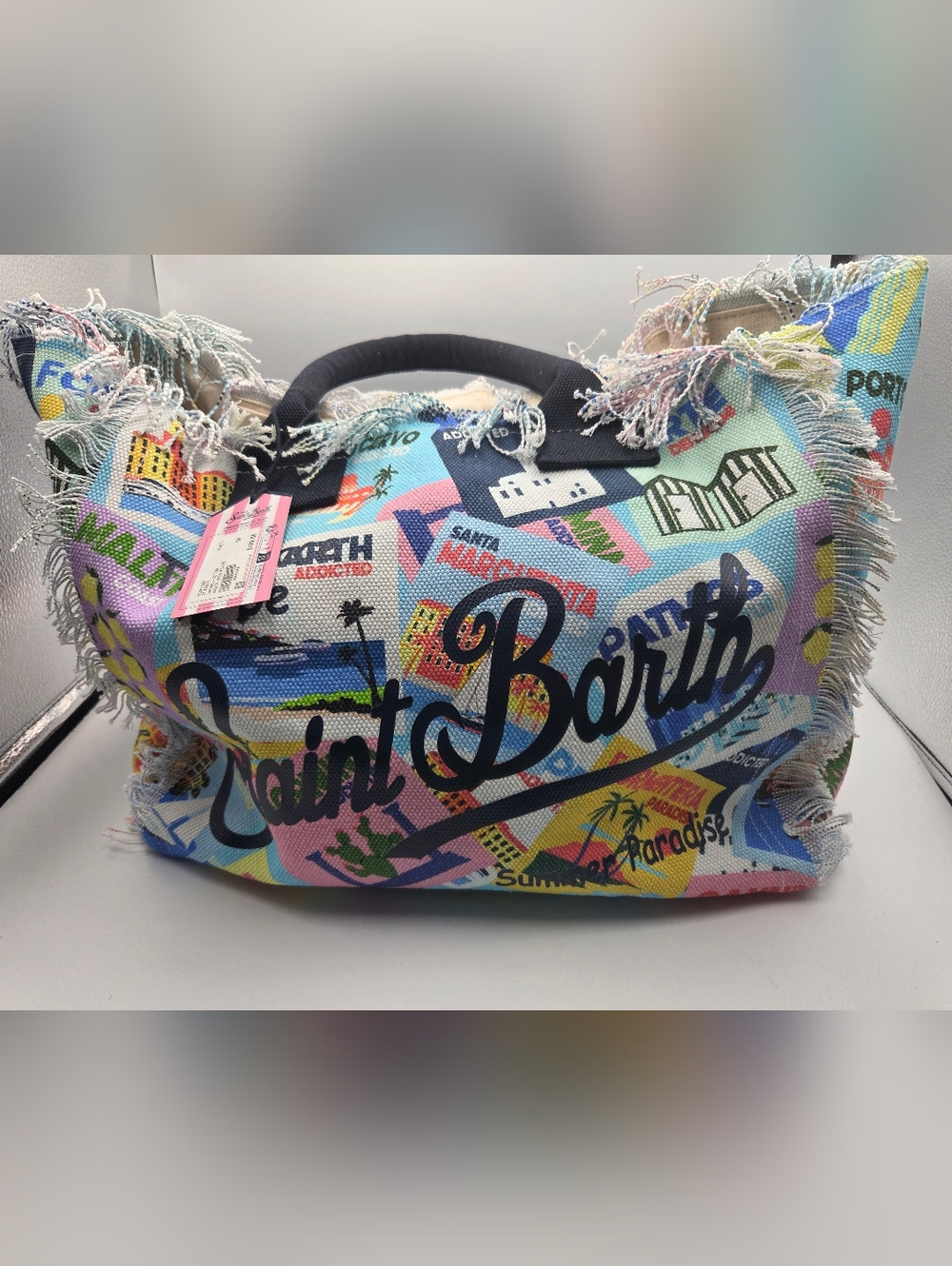 NWT MC2 SAINT BARTH WOMAN VANITY BAG 02726F MULTICOLOR